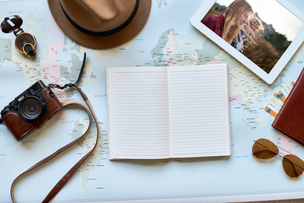 Keeping travel journal