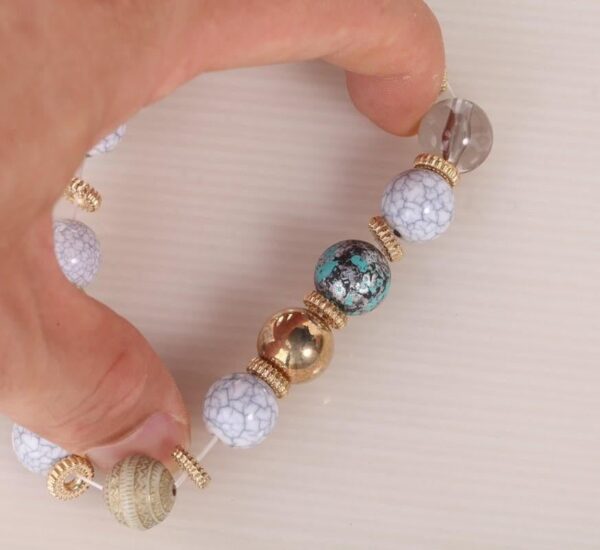 3-Piece Stone and Wood Beads Elephant Charm Boho Bracelet Set - Image 6