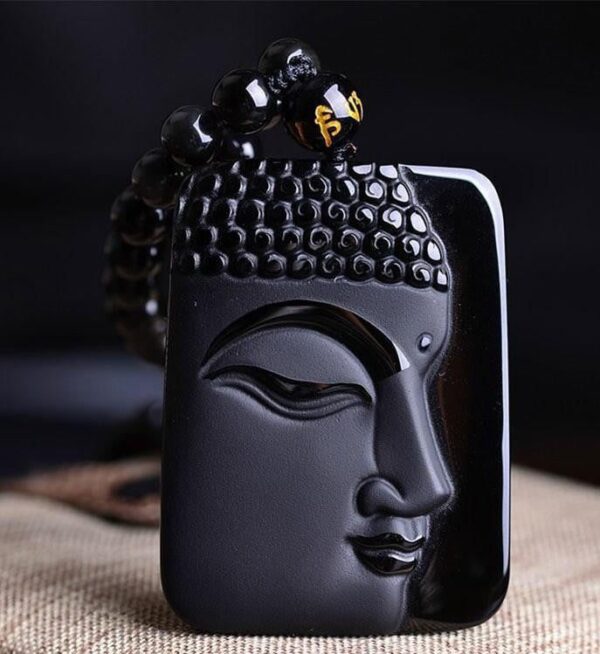 Black Obsidian Buddha Necklace - Image 2