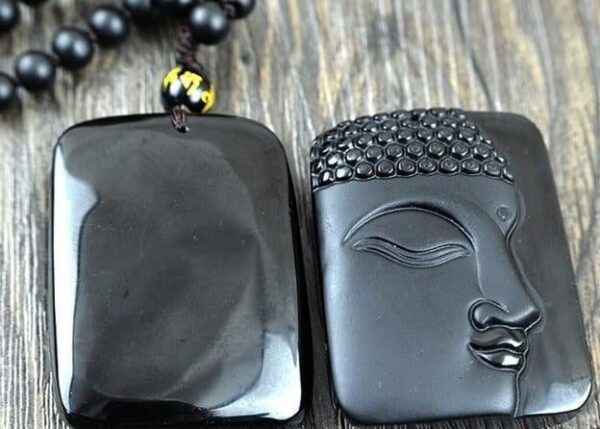 Black Obsidian Buddha Necklace - Image 8