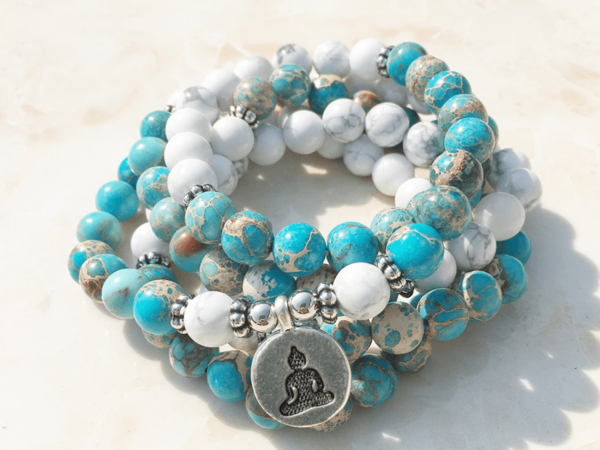 Calming Howlite 108 Mala Wrap Bracelet - Image 2
