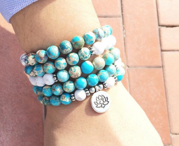 Calming Howlite 108 Mala Wrap Bracelet - Image 5