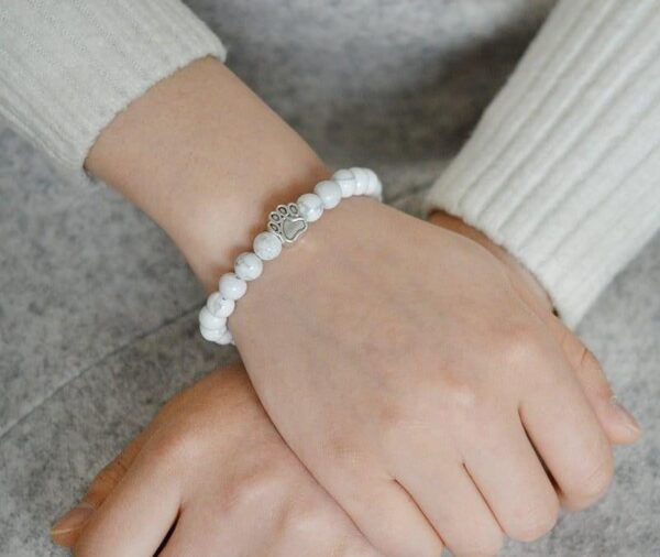 Natural White Turquoise Chakra Bracelet for Pet Lovers - Image 12