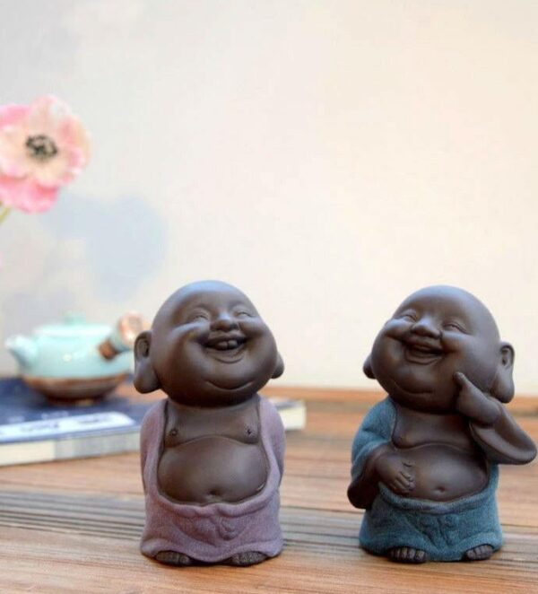 Purple Sand Ceramic Happy Buddha Tea Pet Figurine - Image 4