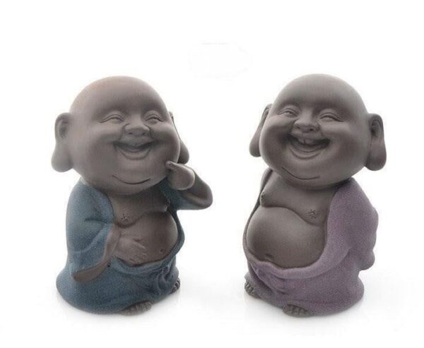 Purple Sand Ceramic Happy Buddha Tea Pet Figurine - Image 10