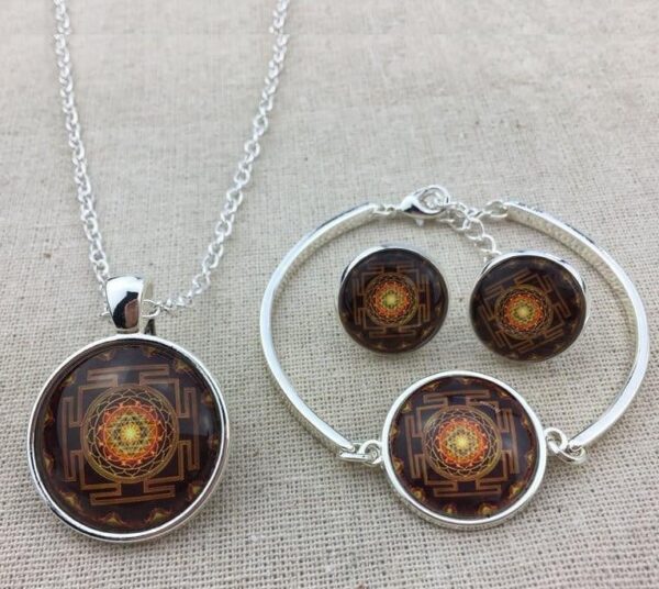 Sacred Sri Yantra Jewelry Set