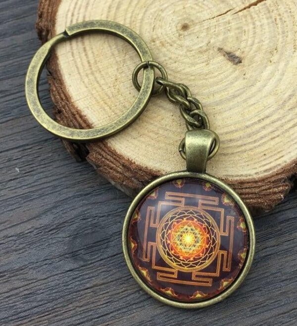 Sacred Sri Yantra Keychain