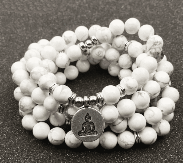 Soothing Howlite 108 Mala Wrap Bracelet - Image 3