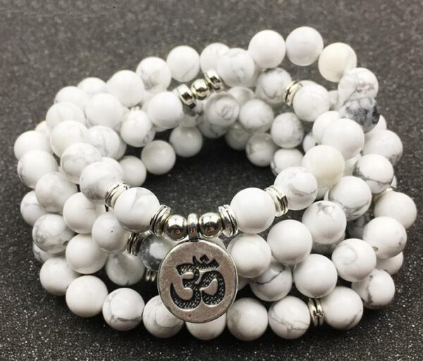 Soothing Howlite 108 Mala Wrap Bracelet - Image 2