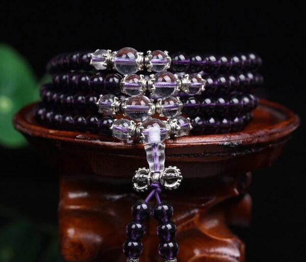 Healing Prayer Amethyst 108 Mala - Image 2