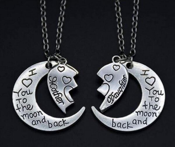 Crescent Moon Pendant Necklace Set - Image 6
